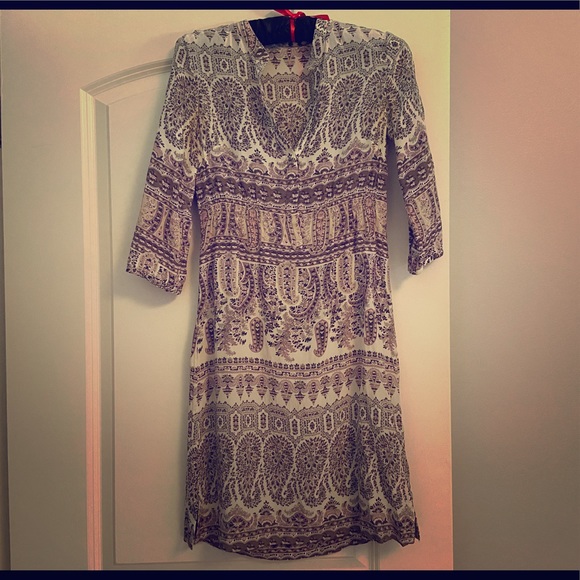 Silk printed dress XS - Picture 1 of 5